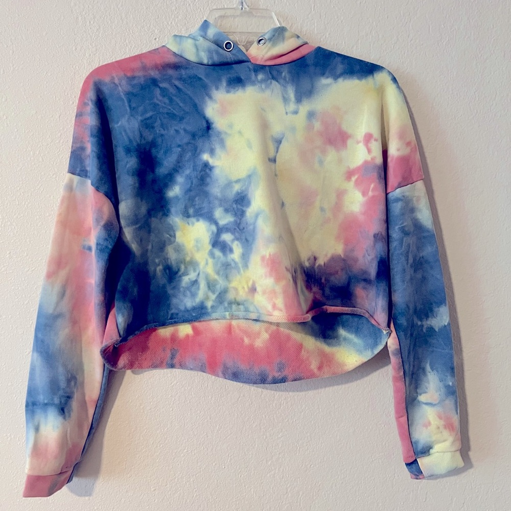 Tye dye crop top sweatshirt